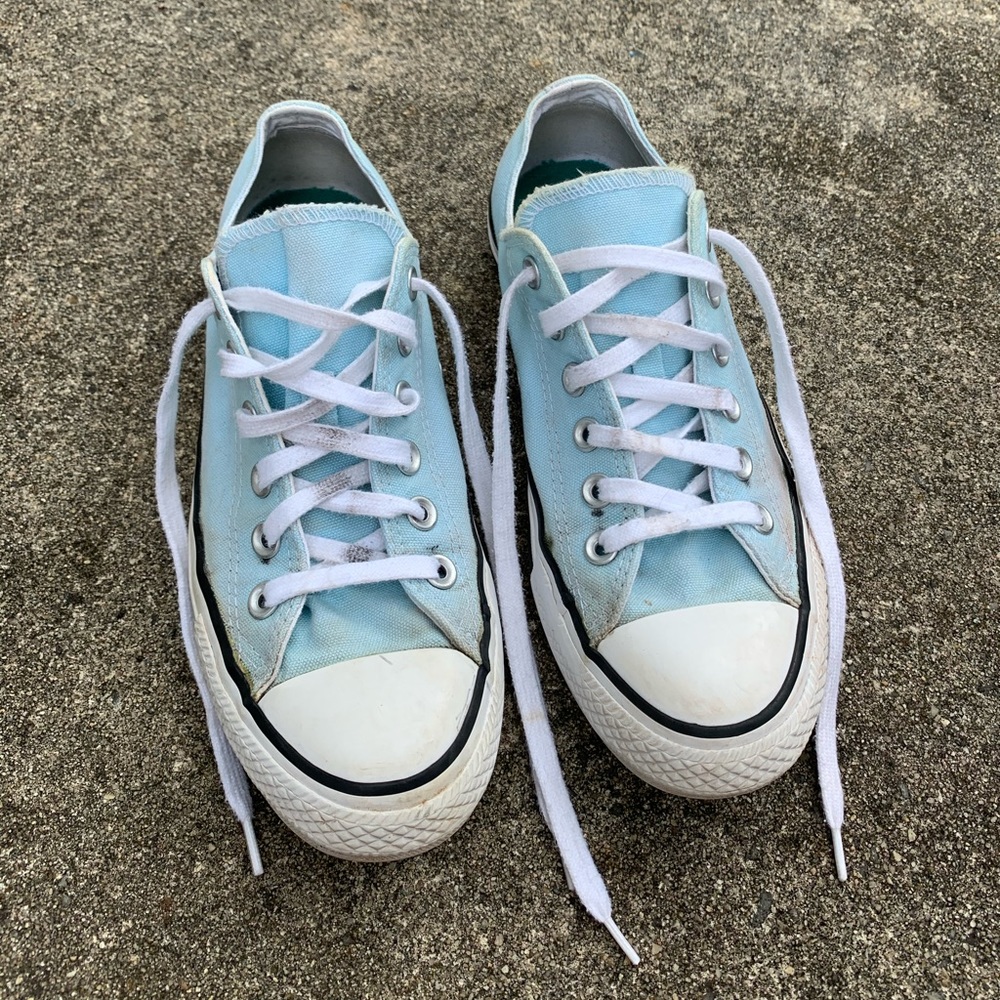 Converse Low Top Sneakers, Light Blue